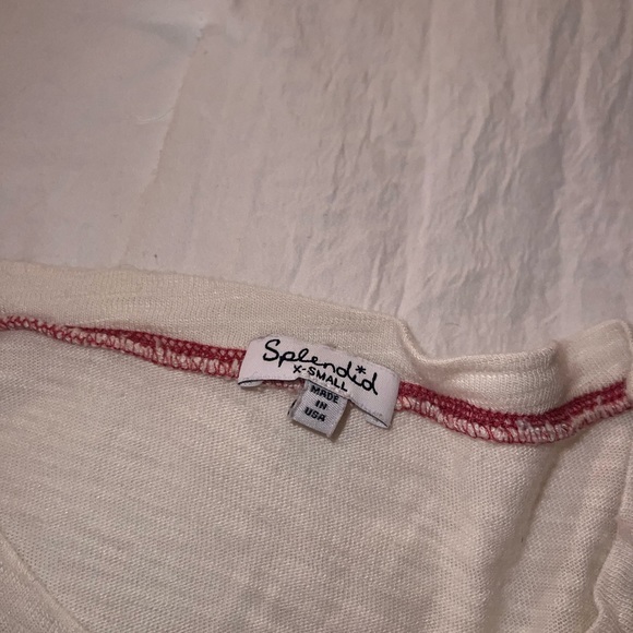 SPLENDID Off White Tee - size XS, lightly worn! - Picture 3 of 3